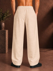 Men’s Relaxed Fit Linen Trousers - GP_310Beige_30