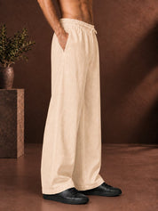 Men’s Relaxed Fit Linen Trousers - GP_310Beige_30