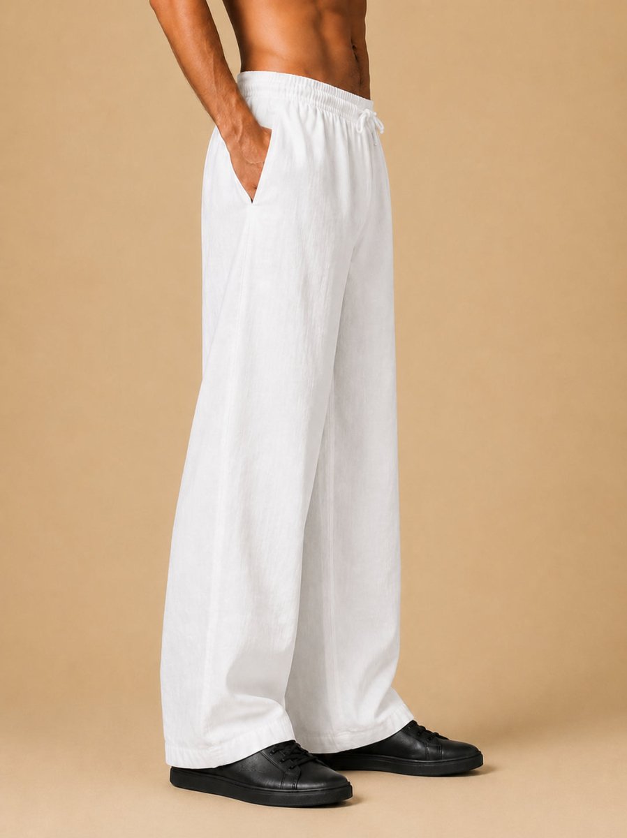 Men’s Relaxed Fit Linen Trousers - GP_310White_30