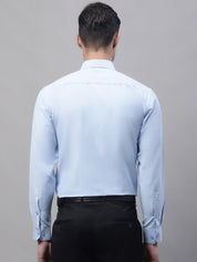 Men's Sky Blue Cotton Solid Formal Shirt - SF_875Sky_S