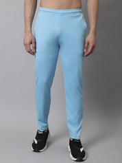 Men's Sky Blue Solid Streachable Lycra Trackpants - JOG_024Sky_S