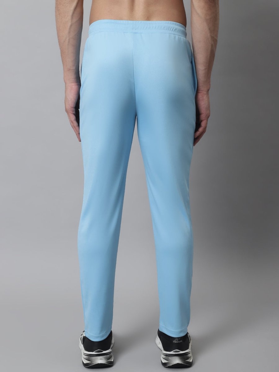 Men's Sky Blue Solid Streachable Lycra Trackpants - JOG_024Sky_S