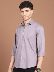 Men's Solid Casual Shirt - SF_9031Light-Grey_S