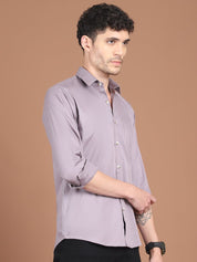 Men's Solid Casual Shirt - SF_9031Light-Grey_S