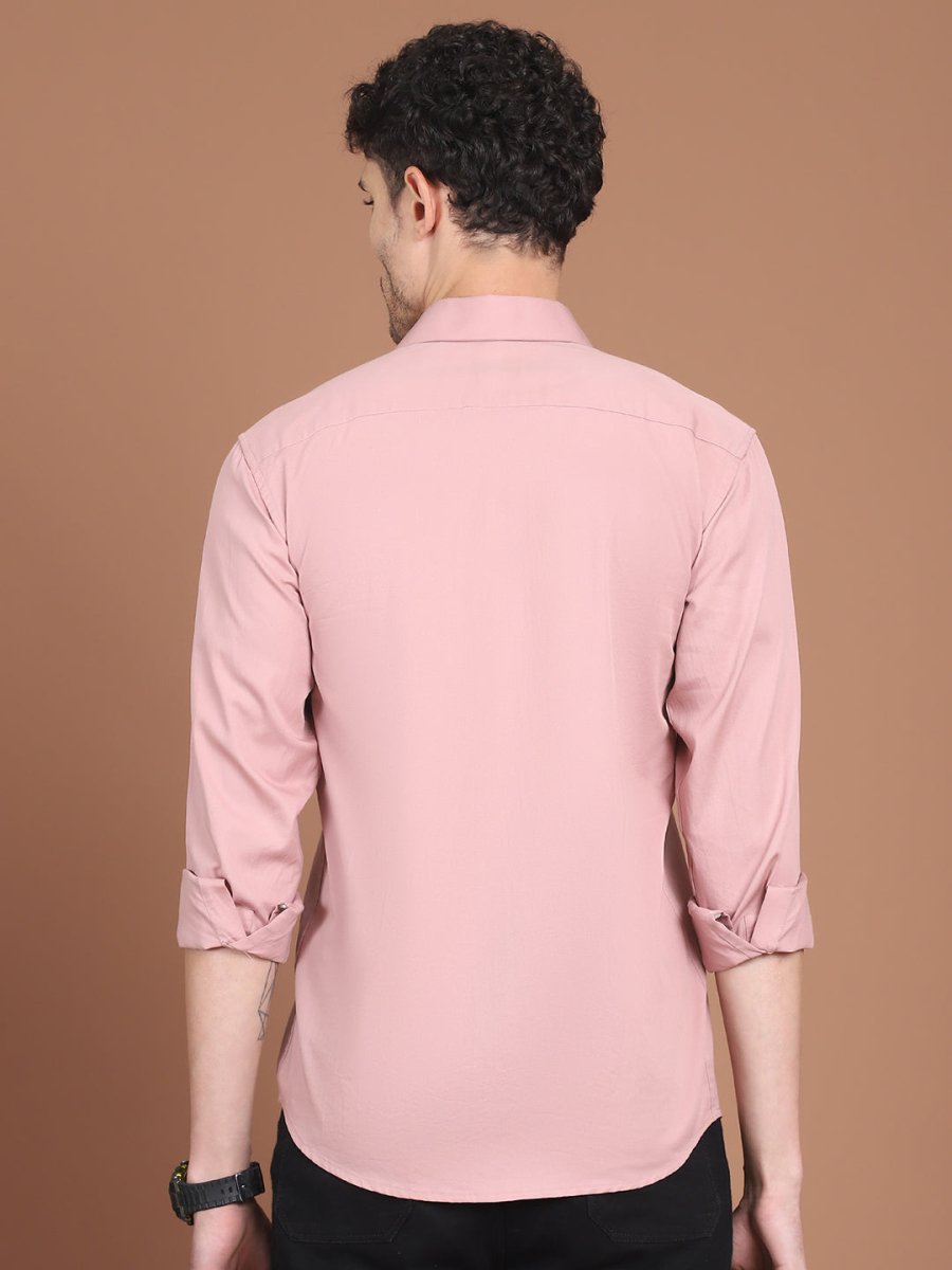 Men's Solid Casual Shirt - SF_9031Magenta_S