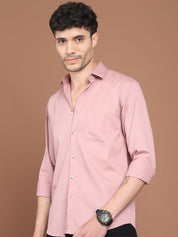 Men's Solid Casual Shirt - SF_9031Magenta_S