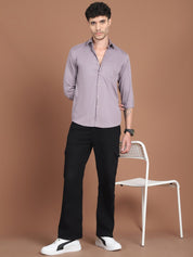 Men's Solid Casual Shirt - SF_9031Light-Grey_S
