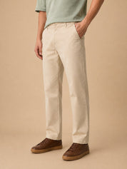 Men’s Solid Cotton Chino Trousers - GP_309Cream_30