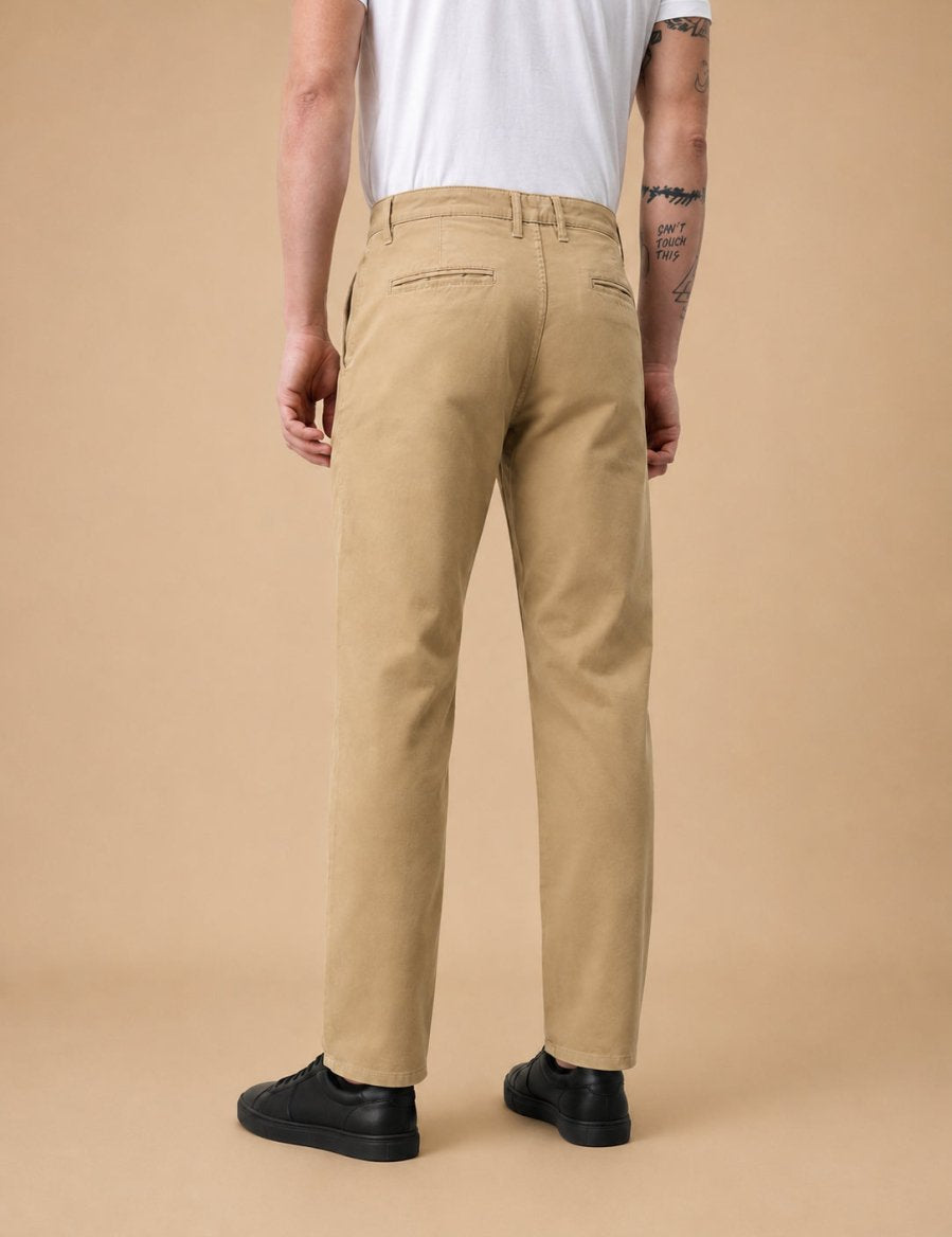 Men’s Solid Cotton Chino Trousers - GP_309Beige_30