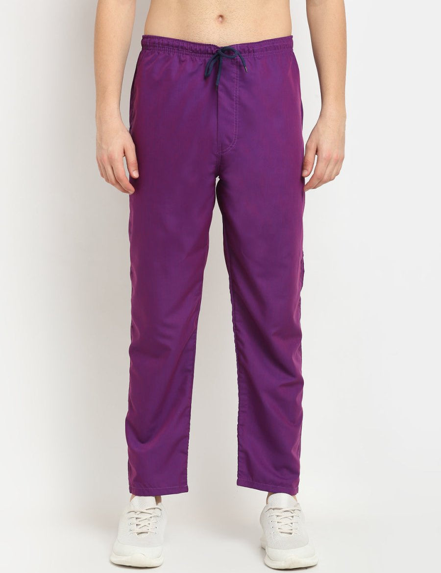 Men's Solid Cotton Track Pants - JOG_011Purple_28