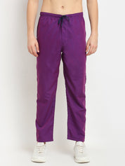 Men's Solid Cotton Track Pants - JOG_011Purple_28