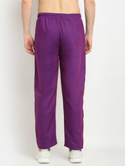 Men's Solid Cotton Track Pants - JOG_011Purple_28