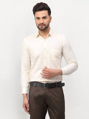 Men's Solid Formal Shirts - SF_777Cream_S
