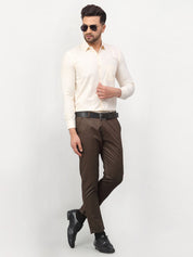 Men's Solid Formal Shirts - SF_777Cream_S