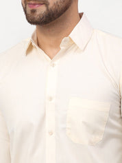 Men's Solid Formal Shirts - SF_777Cream_S