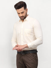 Men's Solid Formal Shirts - SF_777Cream_S