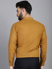 Mustard Solid Cotton Formal Shirt for Men - SF_927Mustard_S