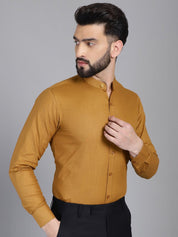 Mustard Solid Cotton Formal Shirt for Men - SF_927Mustard_S