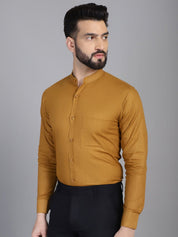 Mustard Solid Cotton Formal Shirt for Men - SF_927Mustard_S