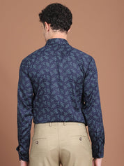 Navy Printed Party Shirt for Men - SF_9029Navy_S