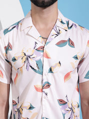 Orange Printed Party Shirt for Men - SF_940Orange_S