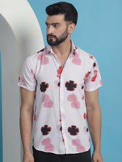 Pink Printed Party Shirt for Men - SF_934Pink_S