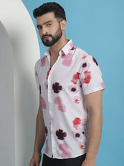 Pink Printed Party Shirt for Men - SF_934Pink_S