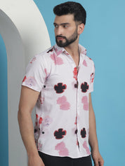 Pink Printed Party Shirt for Men - SF_934Pink_S