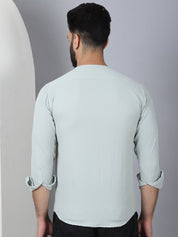 Pista Self Design Cotton Formal Shirt for Men - SF_963Pista_S