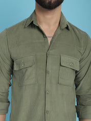 Pista Self Design Cotton Formal Shirt for Men - SF_925Pista_S