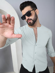 Pista Self Design Cotton Formal Shirt for Men - SF_963Pista_S