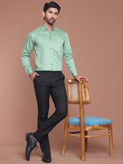 Pista Solid Cotton Formal Shirt for Men - SF_9042Pista_S