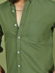 Pista Solid Cotton Formal Shirt for Men - SF_9050Pista_S