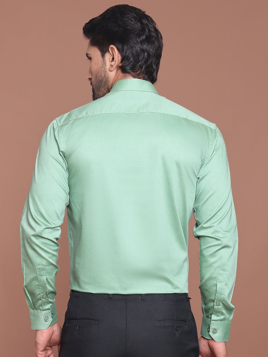 Pista Solid Cotton Formal Shirt for Men - SF_9042Pista_S