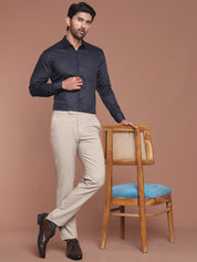 Polka Dot Printed Formal Shirt - SF_9045Black_S