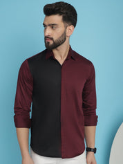 Premium Cotton Satin Casual Shirt - SF_920Wine_S