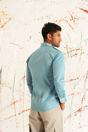 Premium Cotton Satin Casual Shirt - SF_920Sky_S