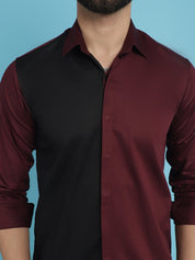 Premium Cotton Satin Casual Shirt - SF_920Wine_S