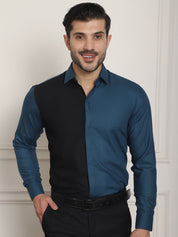 Premium Cotton Satin Formal Shirt - SF_920Peacock_S
