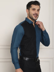 Premium Cotton Satin Formal Shirt - SF_920Peacock_S