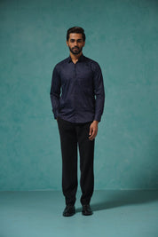 Printed Casual Shirt - SF_906Navy_S