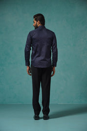 Printed Casual Shirt - SF_906Navy_S