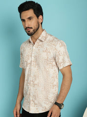 Printed Casual Shirt - SF_903Peach_S