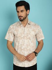 Printed Casual Shirt - SF_903Peach_S