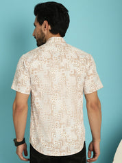 Printed Casual Shirt - SF_903Peach_S