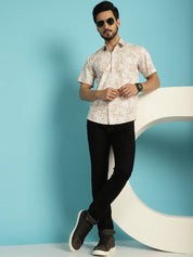 Printed Casual Shirt - SF_903Peach_S