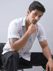 Printed Cotton Casual Shirt For Men - SF_977Cream_S