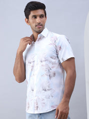 Printed Cotton Casual Shirt For Men - SF_973Blue_S