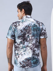 Printed Cotton Casual Shirt For Men - SF_974Green_S