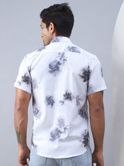 Printed Cotton Casual Shirt For Men - SF_973Grey_S